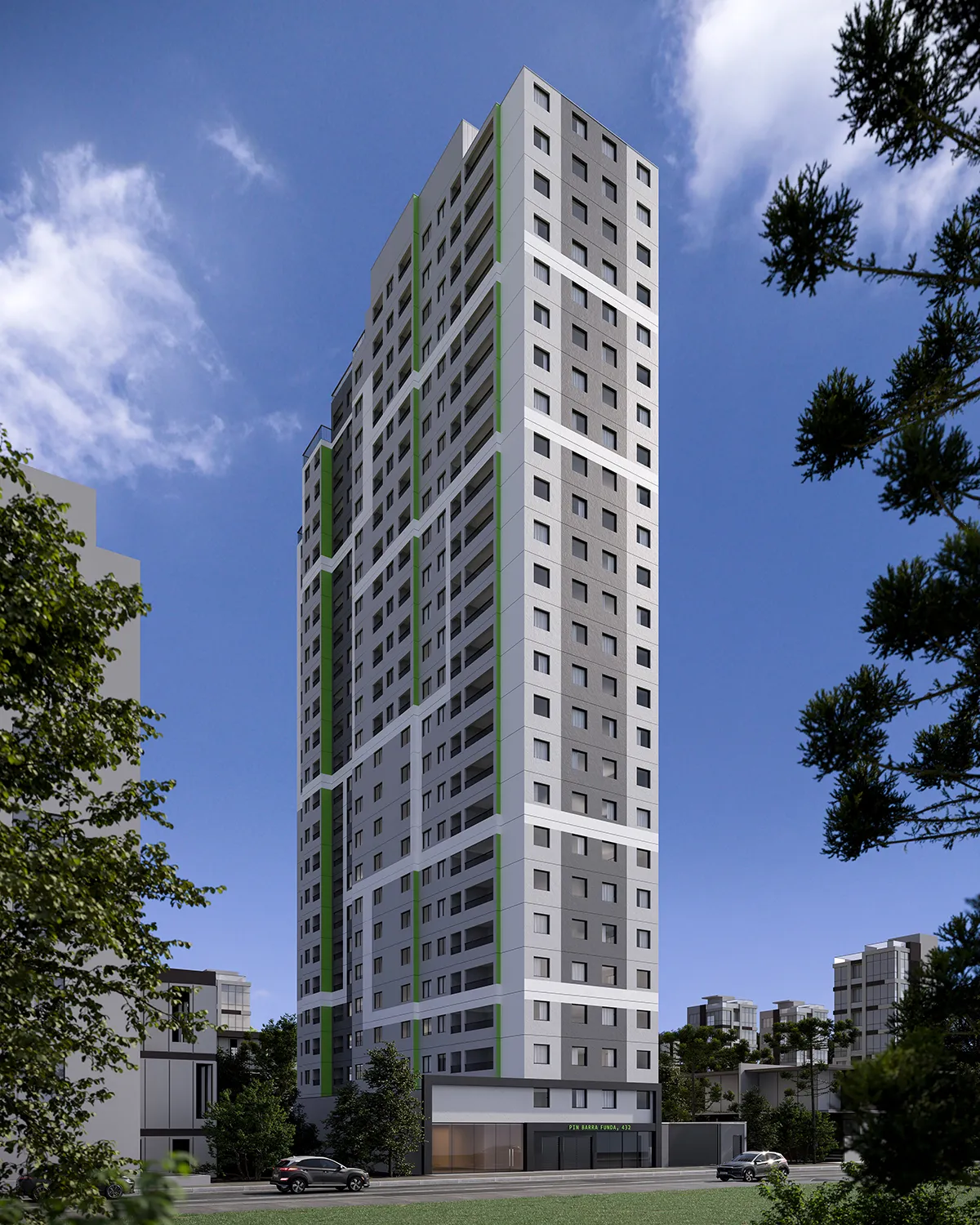 Perspectiva artística oficial do apartamento da promoção